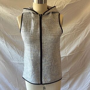 Lululemon Gray Sleeveless Zip-Up Hoodie Vest